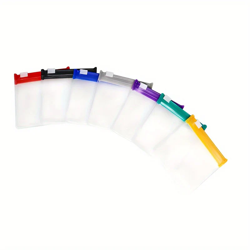 Set of 7 clear pill pouches with slider lock – airtight