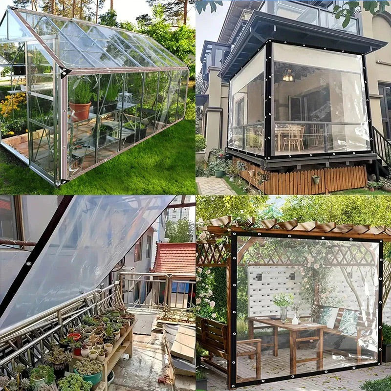 Sturdy, transparent, waterproof and insulated tarpaulin