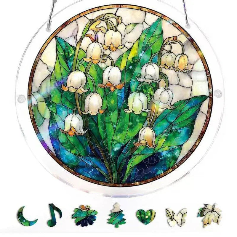 Hanging acrylic puzzle with suncatcher, 83 pieces