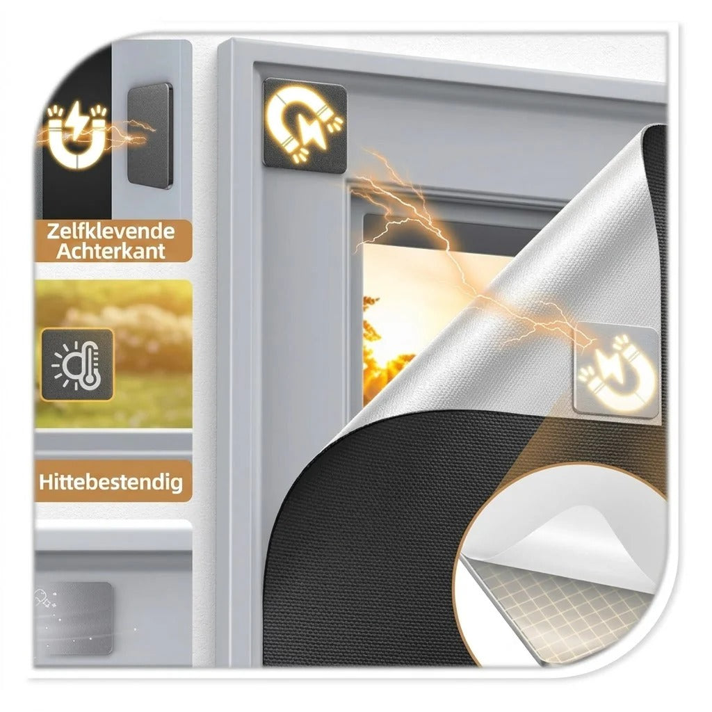 Magnetic blackout curtain – hung up in seconds, reusable time and time again