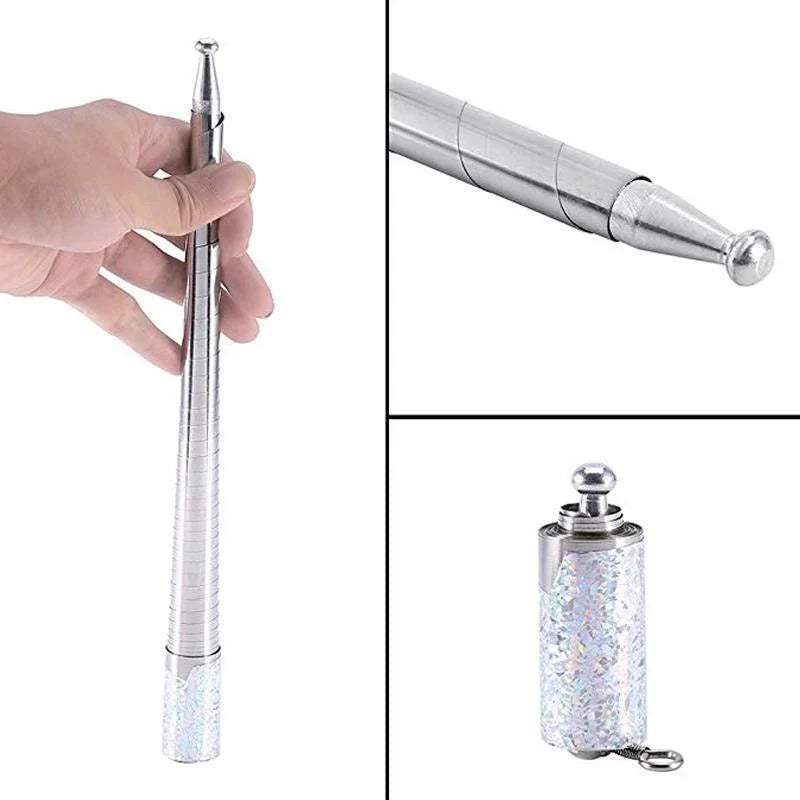 Retractable telescopic metal defense baton