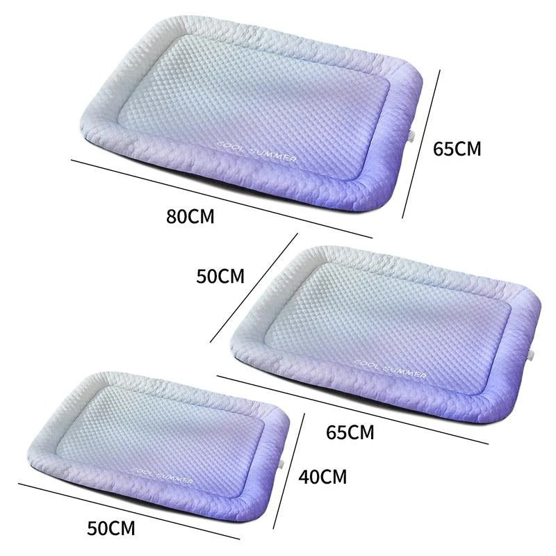 Ice silk cooling mat for dog and cat