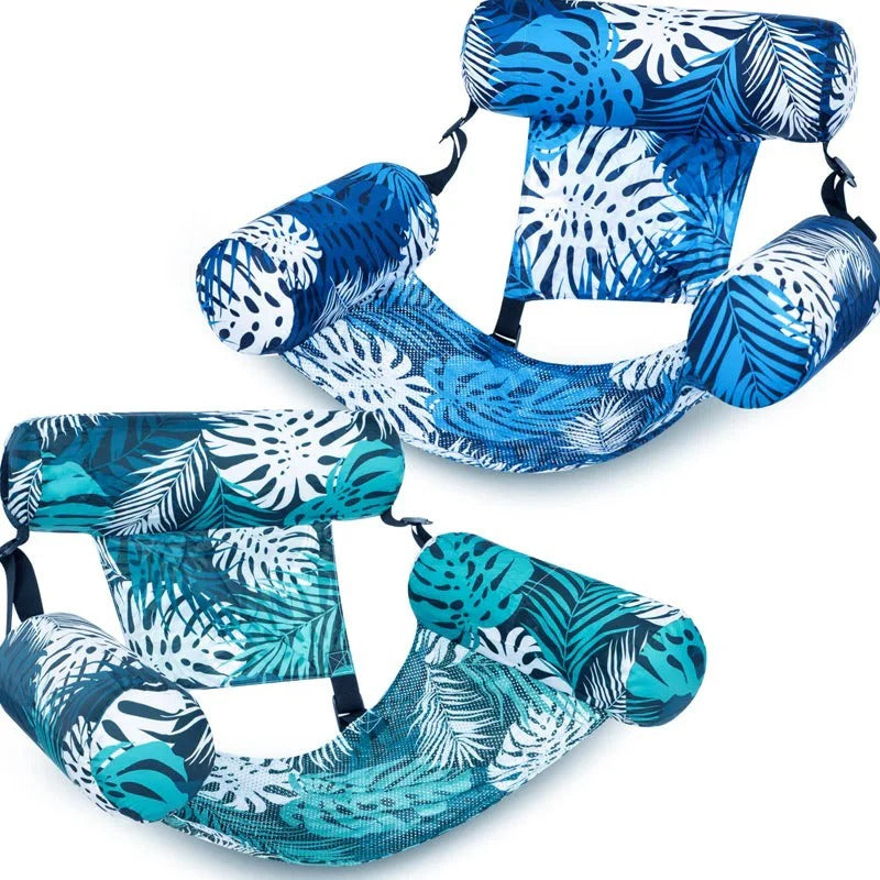 Inflatable floating pool chair