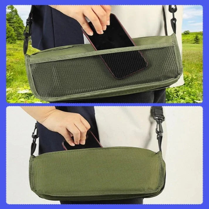 Folding stool with carrying bag for on-the-go