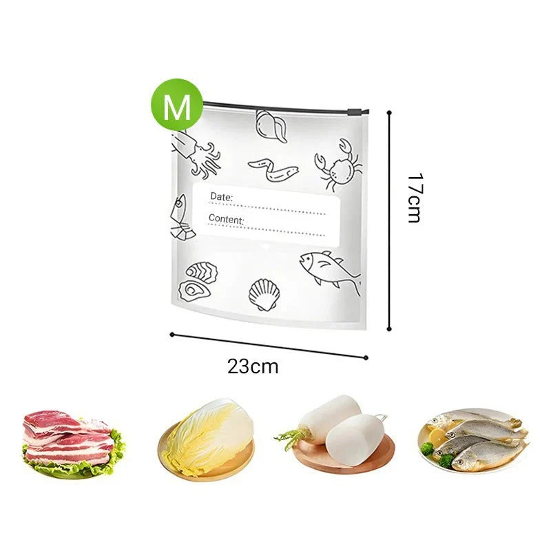 Reusable aluminum foil freshness bags with secure seal – 10 pieces per set