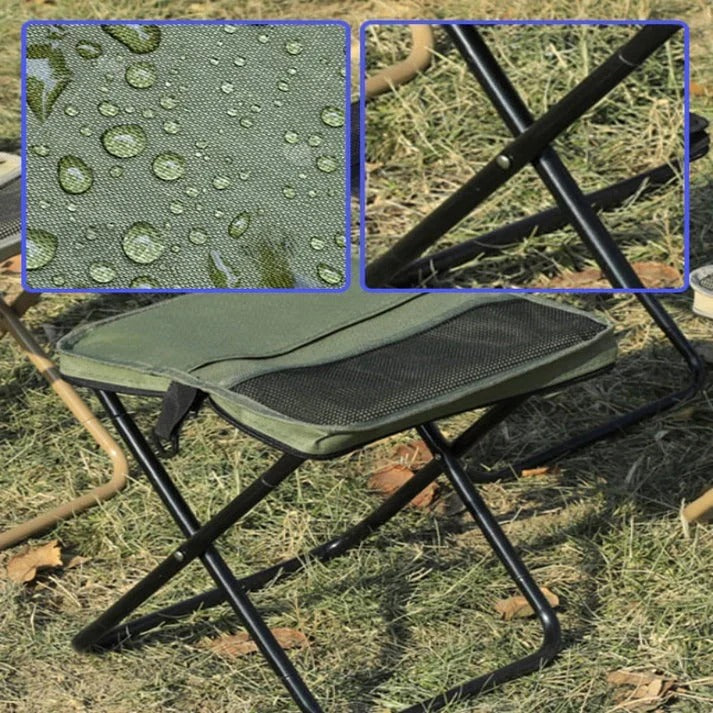 Folding stool with carrying bag for on-the-go