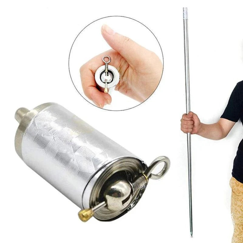 Retractable telescopic metal defense baton