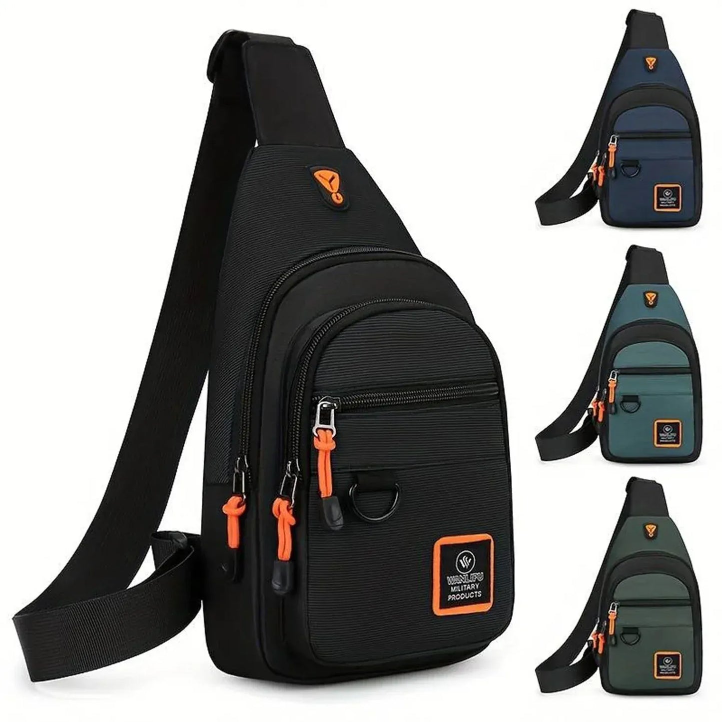 Waterproof crossbody bag with multiple compartments