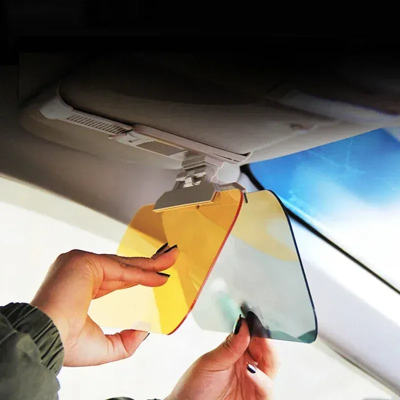 Clip-on anti-glare car visor