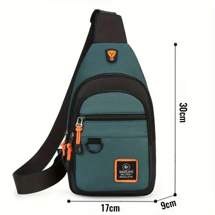 Waterproof crossbody bag with multiple compartments