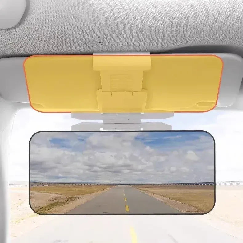 Clip-on anti-glare car visor