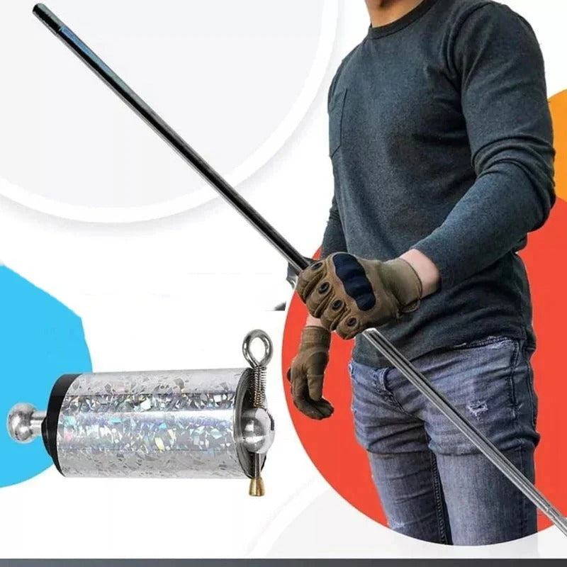 Retractable telescopic metal defense baton