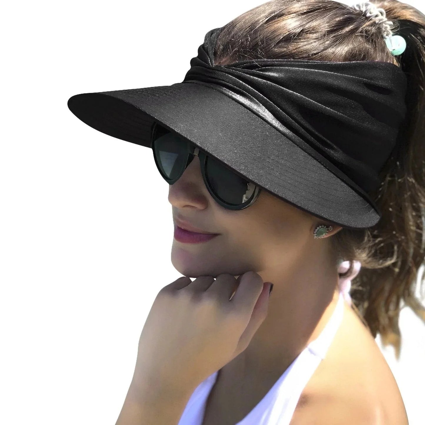 Women's sun beach visor cap