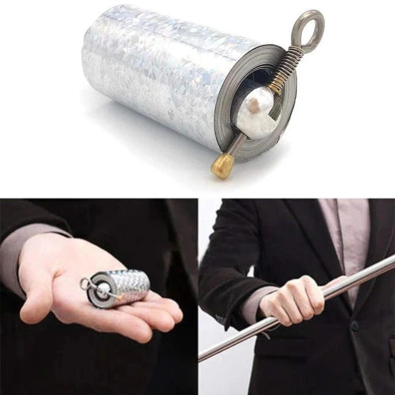 Retractable telescopic metal defense baton