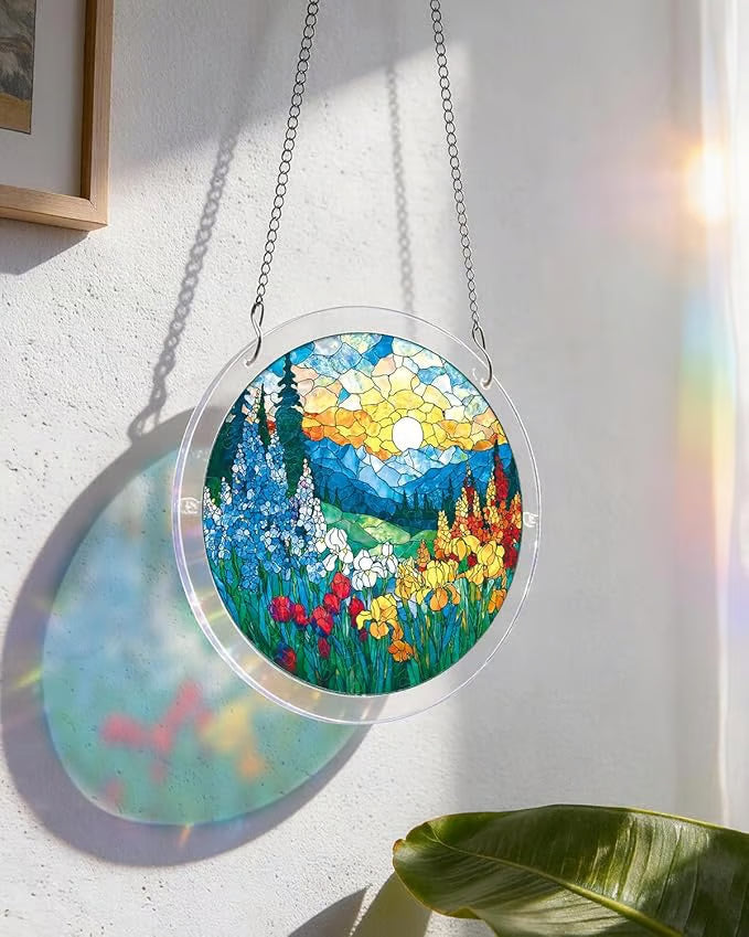 Hanging acrylic puzzle with suncatcher, 83 pieces