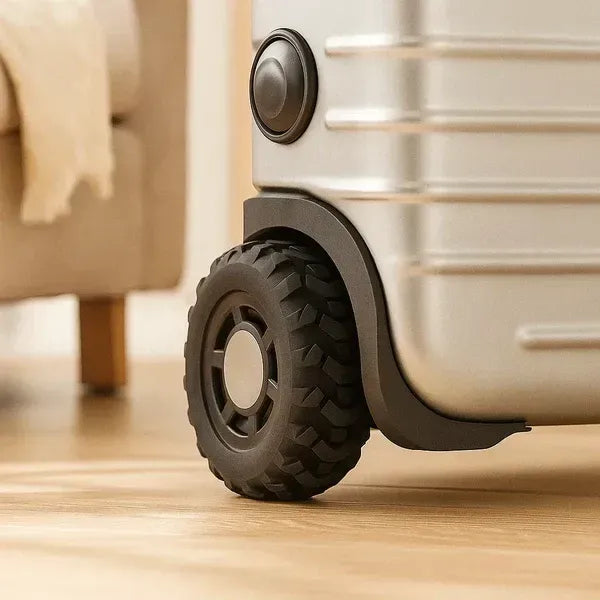 Luggage wheel protectors