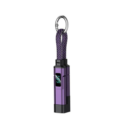 4-in-1 digital display keychain charging cable