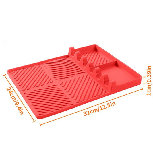 High-quality silicone grill mat for side shelf – protects against grease and spills