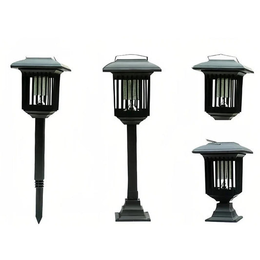 Solar-powered outdoor insect zapper