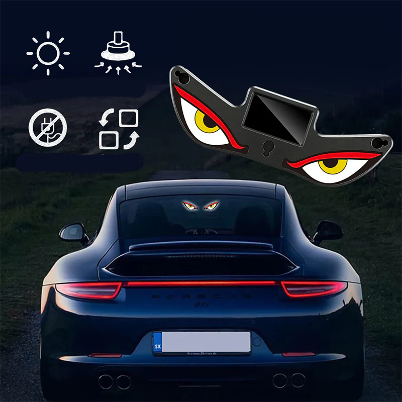 Cool solar-powered LED demon eyes