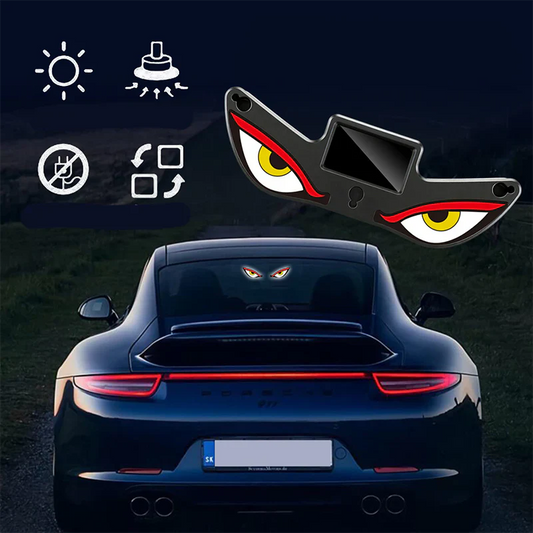 Cool solar-powered LED demon eyes