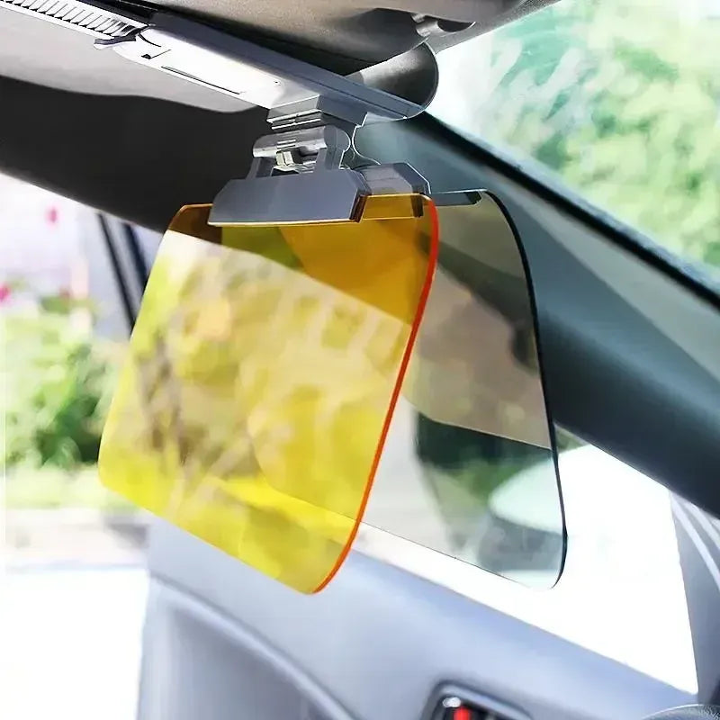 Clip-on anti-glare car visor