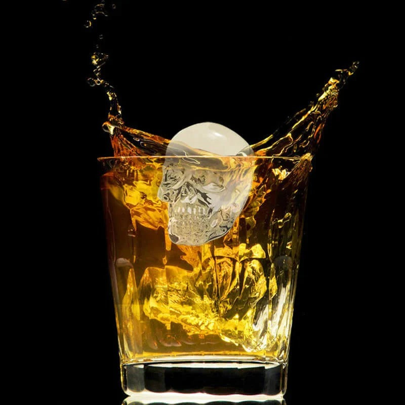 DIY silicone skull-shaped ice cube tray