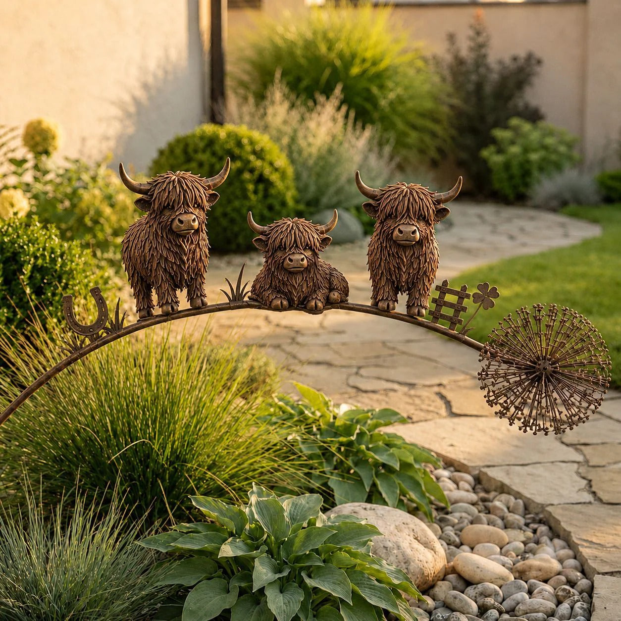 Garden decoration on a stake with animal motif