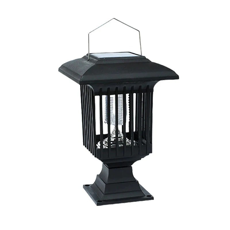 Solar-powered outdoor insect zapper