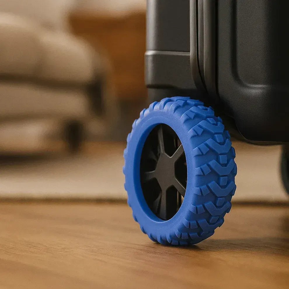 Luggage wheel protectors