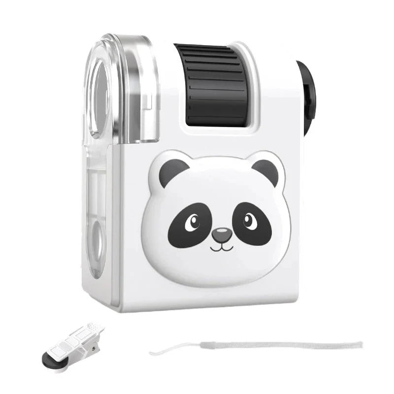 Portable educational microscope with phone holder for kids