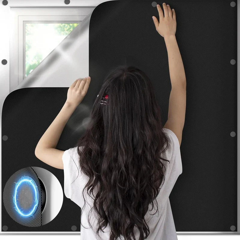 Magnetic blackout curtain – hung up in seconds, reusable time and time again