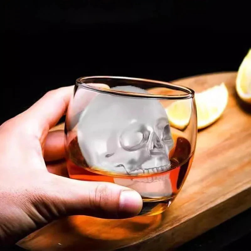 DIY silicone skull-shaped ice cube tray