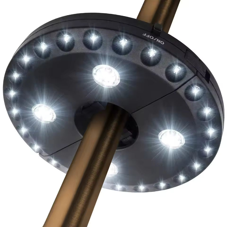 LUMINA parasol light with 28 LED bulbs