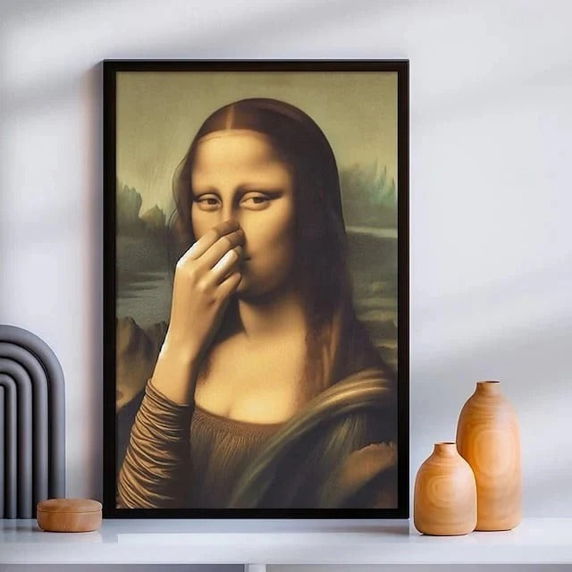 Funny Mona Lisa (Nose Pinching)