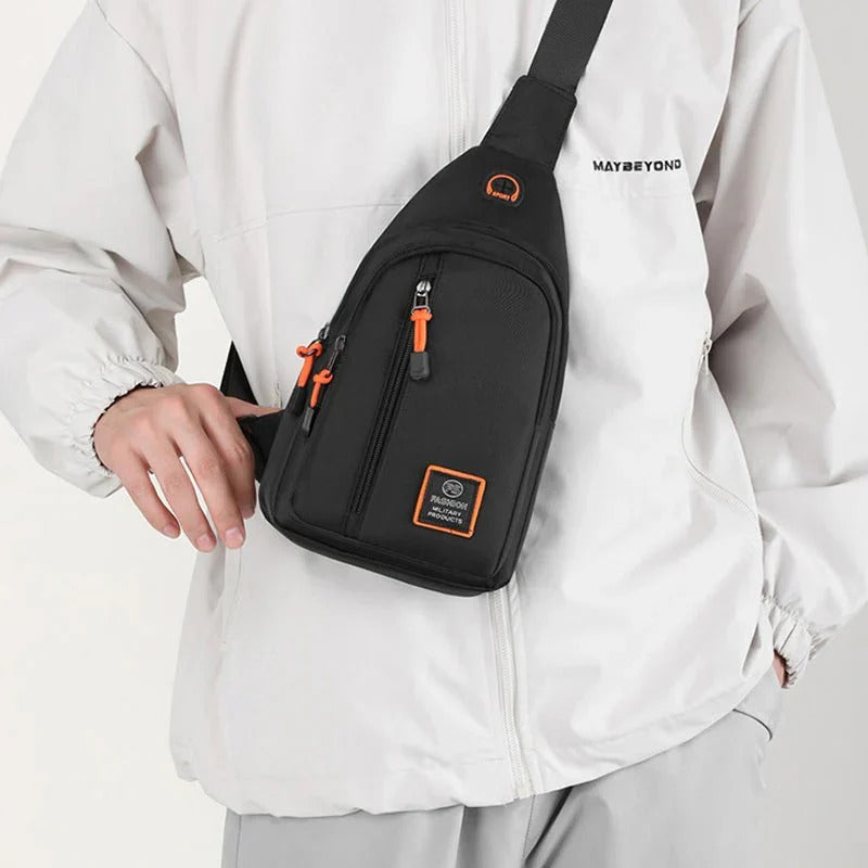 Waterproof crossbody bag with multiple compartments