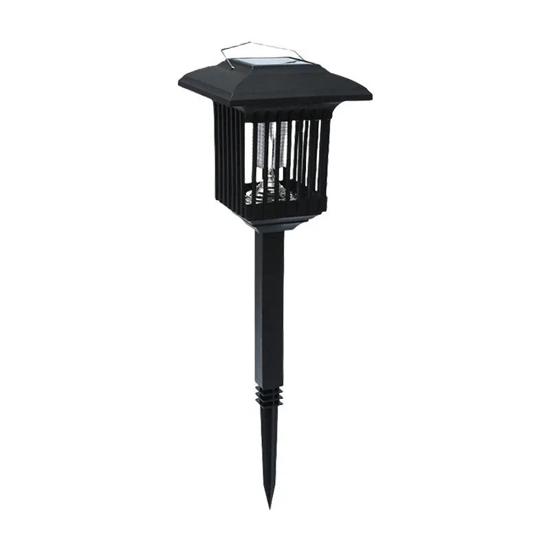 Solar-powered outdoor insect zapper