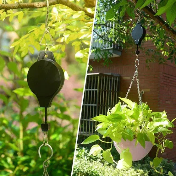 Adjustable hanging hook - effortless raising and lowering