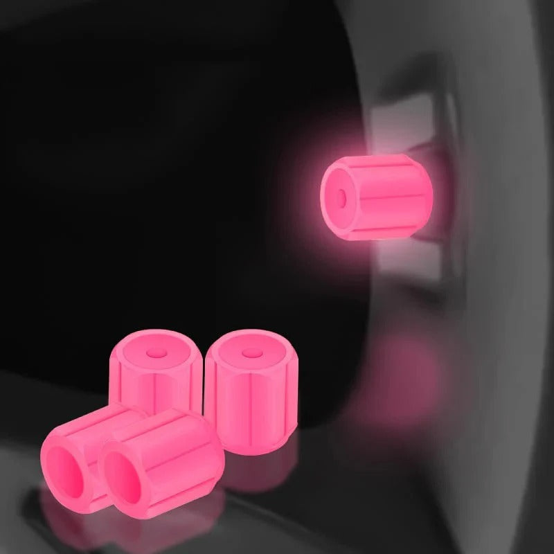 Glowing valve caps for car and bike