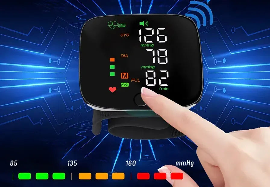 Compact wrist blood pressure monitor – measure anywhere, anytime