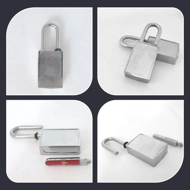 Waterproof magnetic padlock with magnetic strip