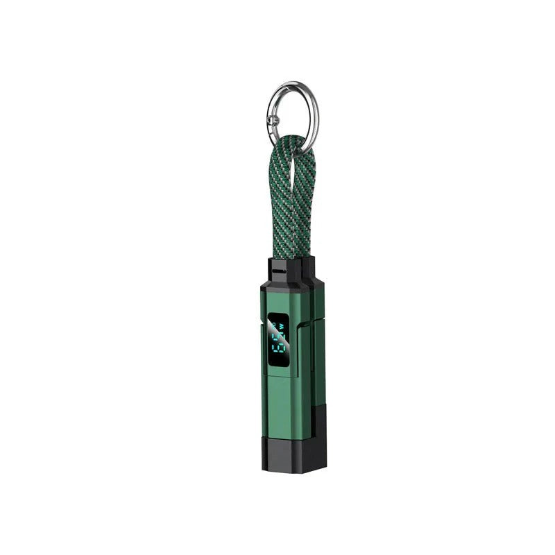 4-in-1 digital display keychain charging cable
