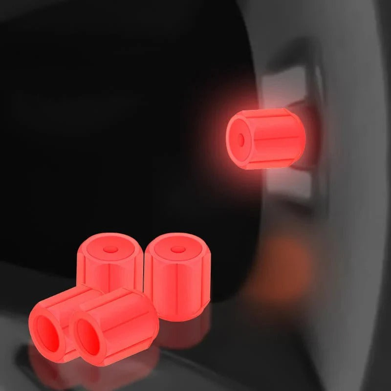 Glowing valve caps for car and bike