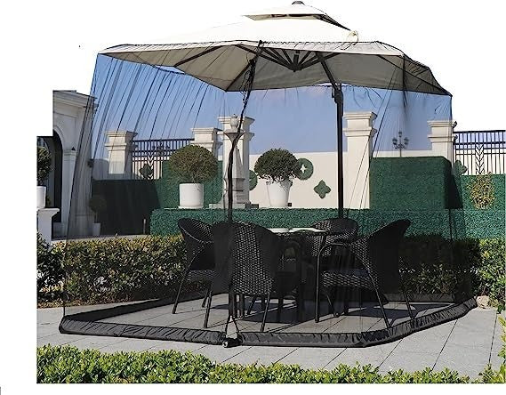 Parasol table screen