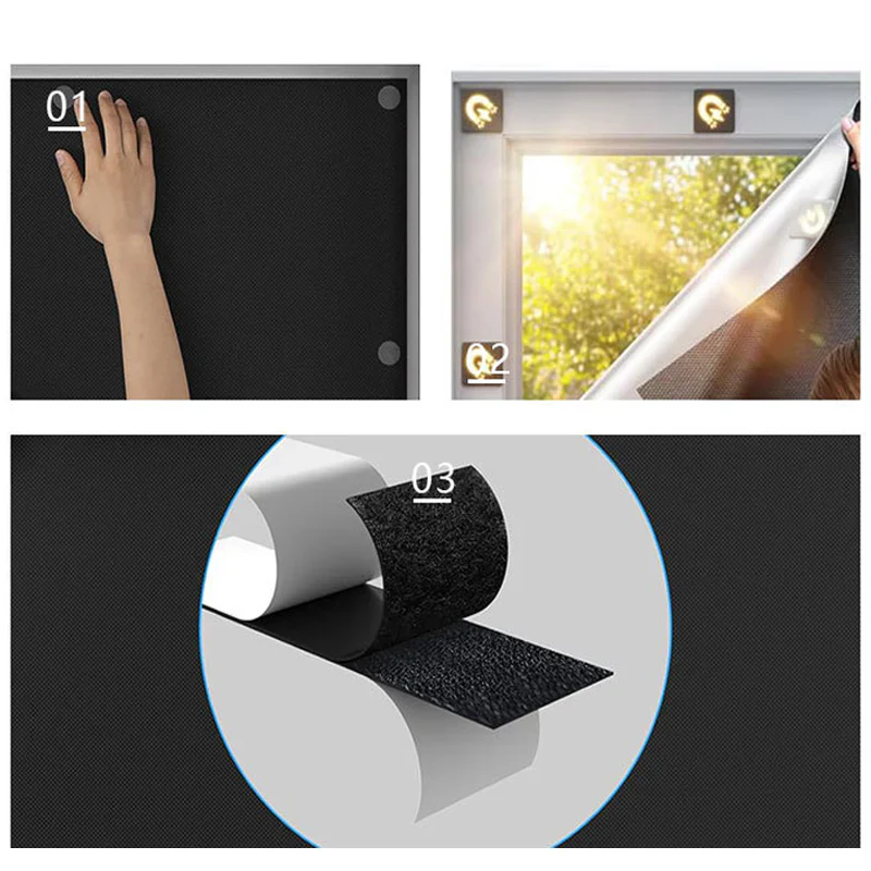 Magnetic blackout curtain – hung up in seconds, reusable time and time again