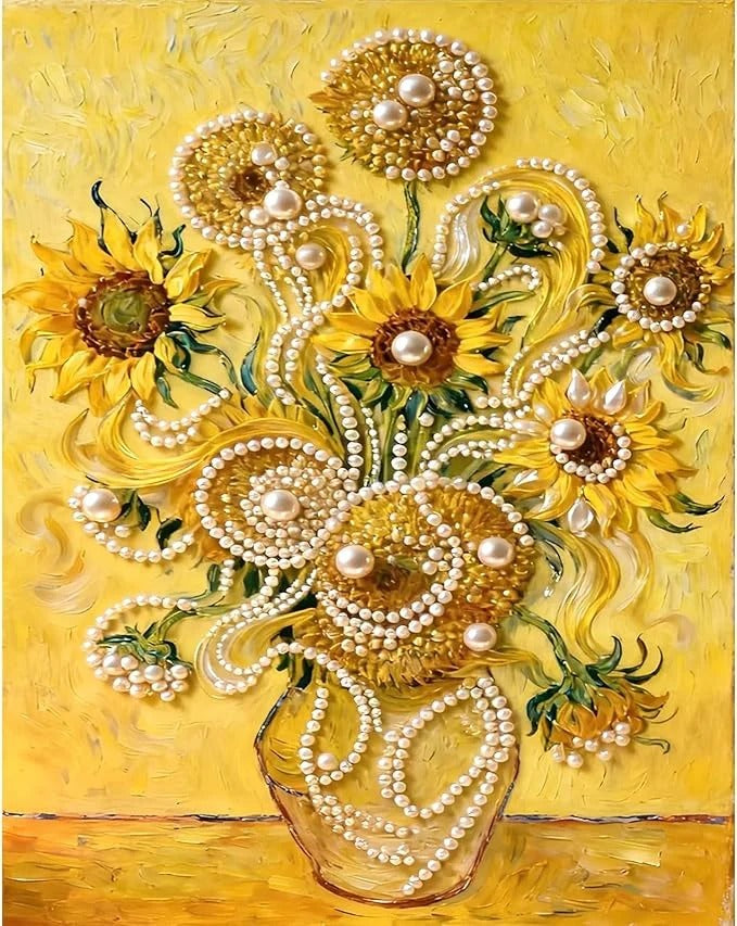 Diamond painting set with multiple motifs