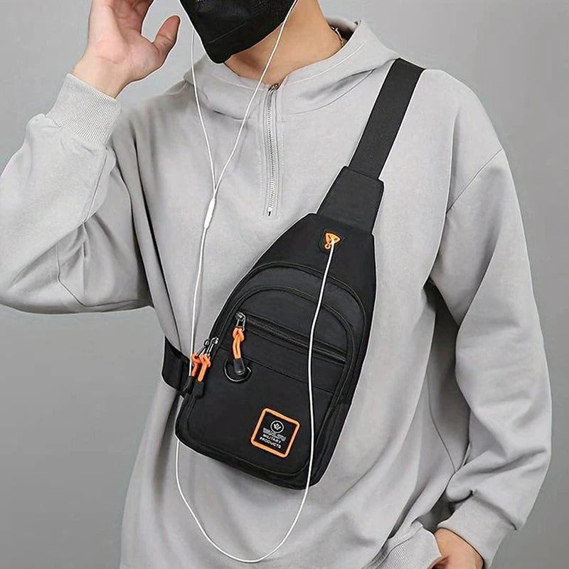 Waterproof crossbody bag with multiple compartments