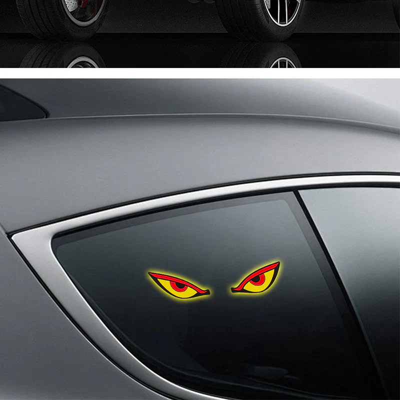 Cool solar-powered LED demon eyes
