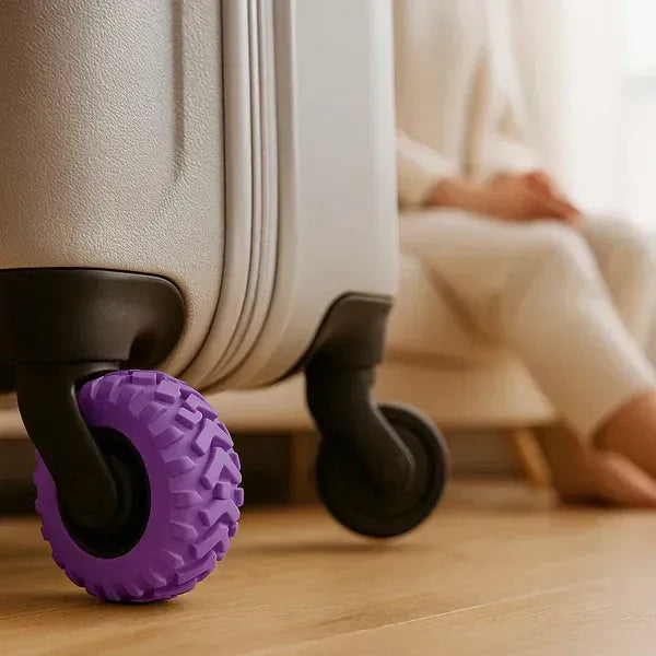 Luggage wheel protectors