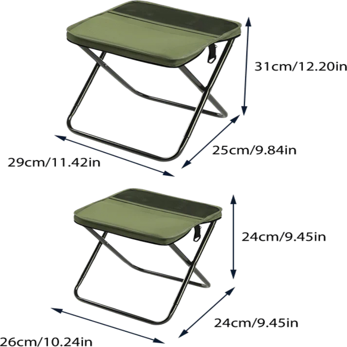 Folding stool with carrying bag for on-the-go